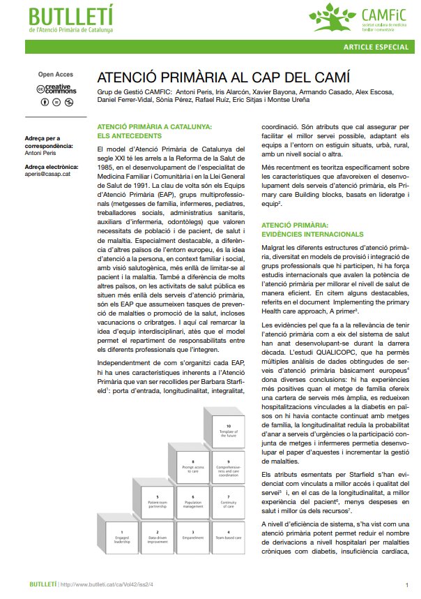 📄#butlletíCAMFiC: Nou article especial 'Atenció Primària al cap del camí' Descobreix l'article complet aquí: gestorweb.camfic.cat//uploads/ITEM_… #AtencióPrimària #GestióSanitària #publicació #revistamèdica #CAMFiC #Butlletí #articles