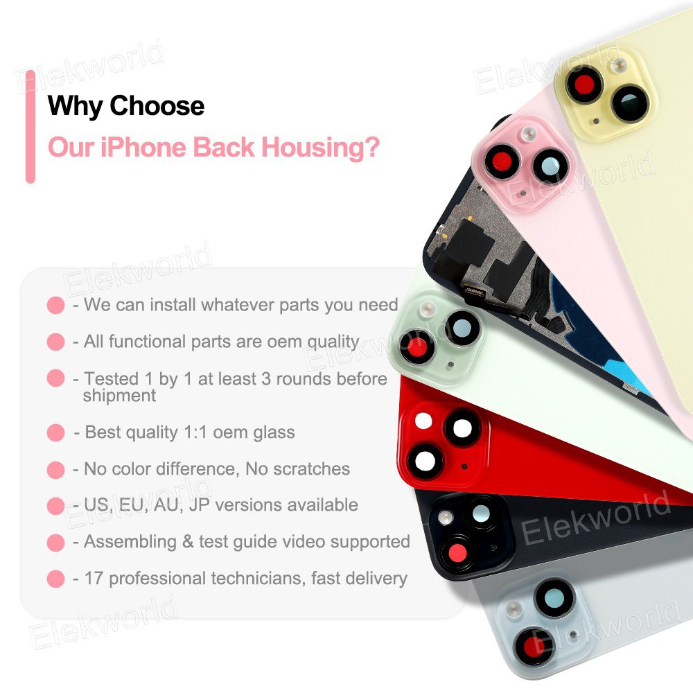 AlexElekworld's tweet image. Wholesale price of iPhone back housing 
More details pls DM 
#iphonebackcover #iphonerepair #iphonebackhousing #iphonebackcoverrepair #iphonebatterycover #iphonefix #iphonerepairpart