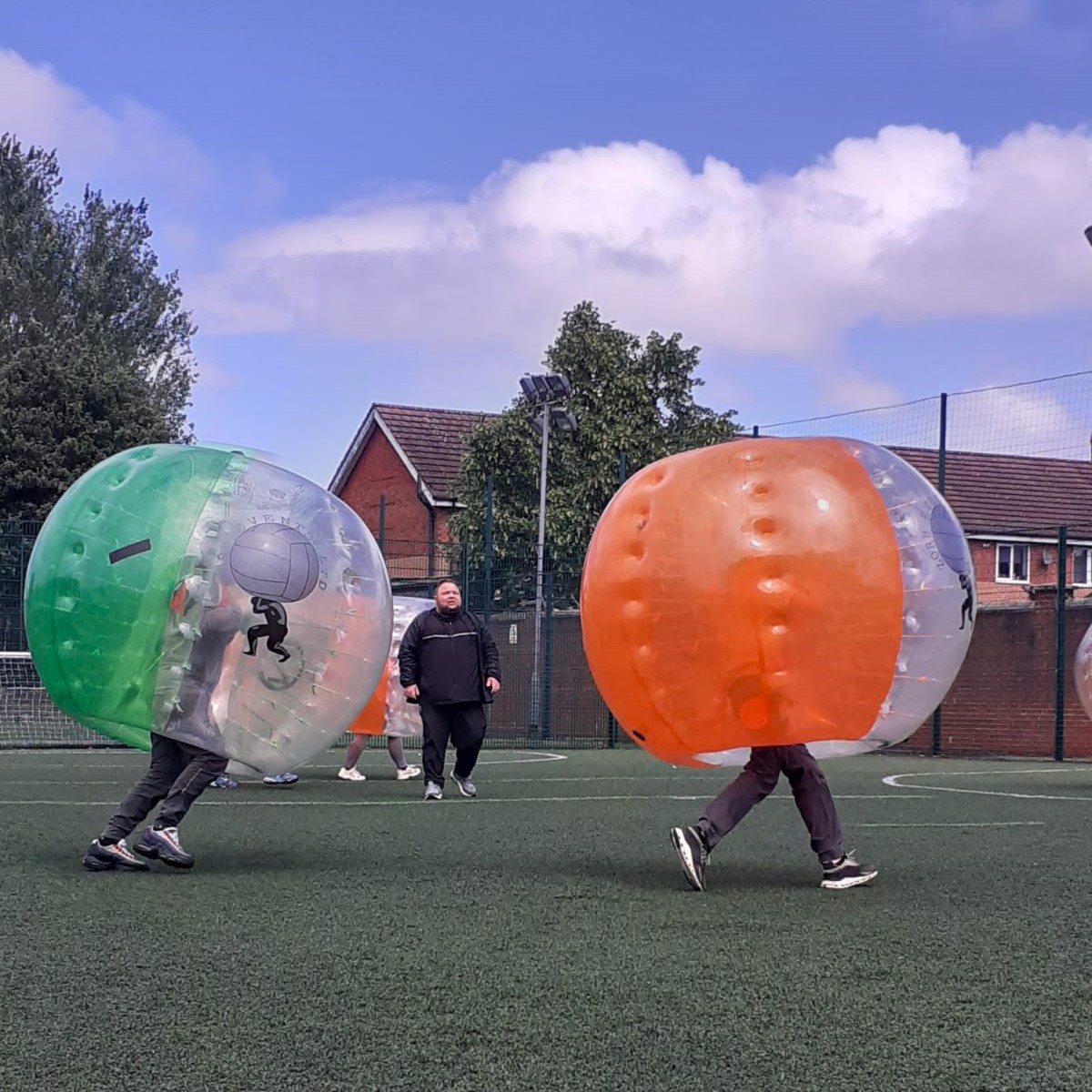 Our Holiday Club enjoyed a fab day of Bubble Football. A great opportunity to work as a team and have a lot of laughs. Great fun! Thanks to @zorbeventsltd 
#HAF2024 @PlayMpac