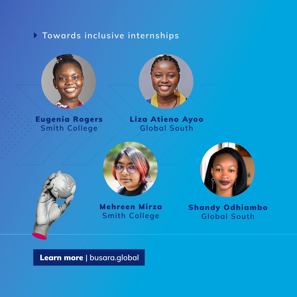 To celebrate our new partnership with Smith College, we are happy to welcome the first four interns sponsored by Smith College; 1) Eugenia Rogers, pursuing a B.A degree in Environmental Science and Policy at @smithcollege , United States 2) Liza Atieno Ayoo, pursuing an M.A