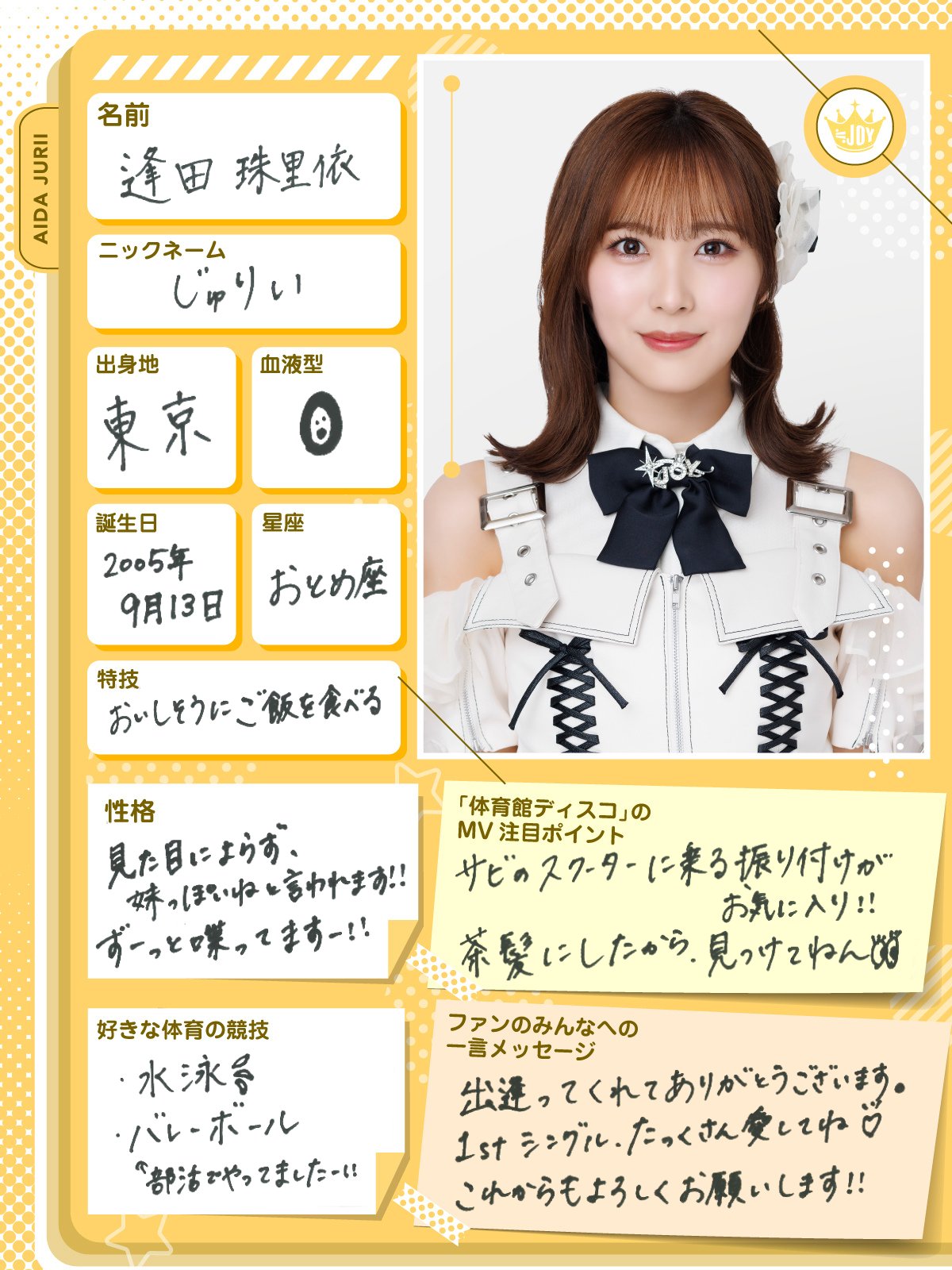 ニアジョイ サイン入り飛行機 逢田珠里依