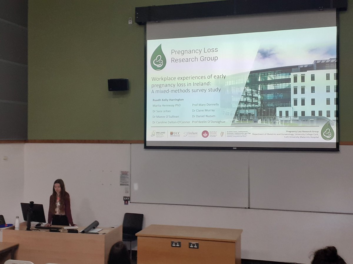 .@PsyKellyH presenting on workplace experiences of pregnancy loss (<24wks) in Ireland @ #PHM2024 #PLRG_PLACESproject: ucc.ie/en/pregnancylo…