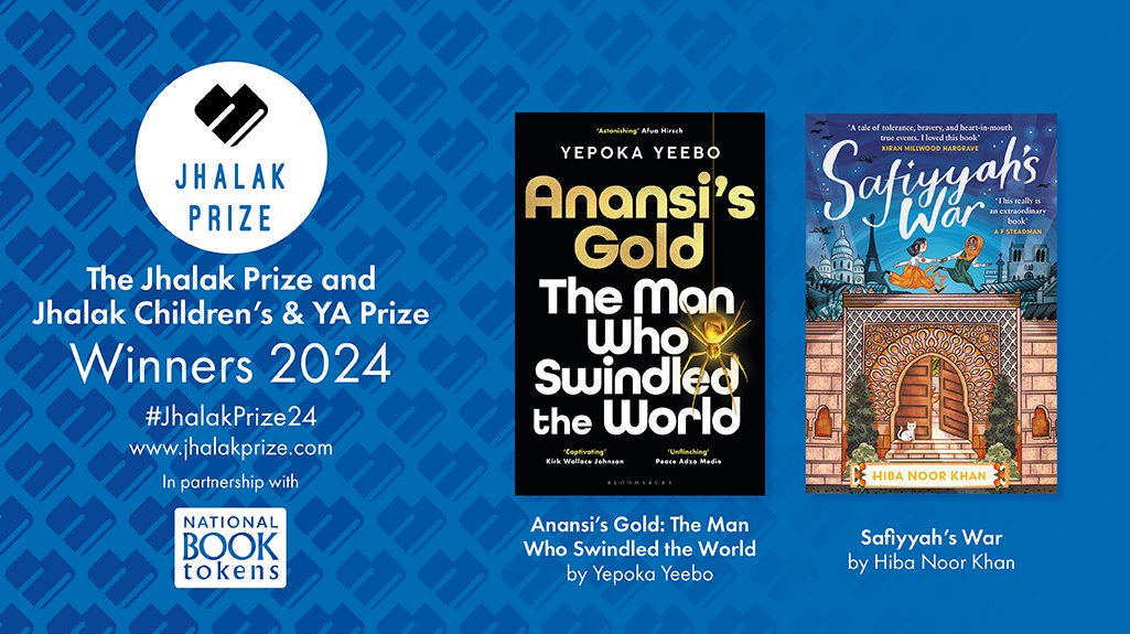 We're delighted to congratulate the winners of this year's #JhalakPrize24. Congratulations to Yepoka Yeebo, author of #AnansisGold: The Man Who Swindled the World, & Hiba Noor Khan, author of #SafiyyahsWar! Find out more: gardners.com/Awards/jhalak-… @BloomsburyBooks @AndersenPress