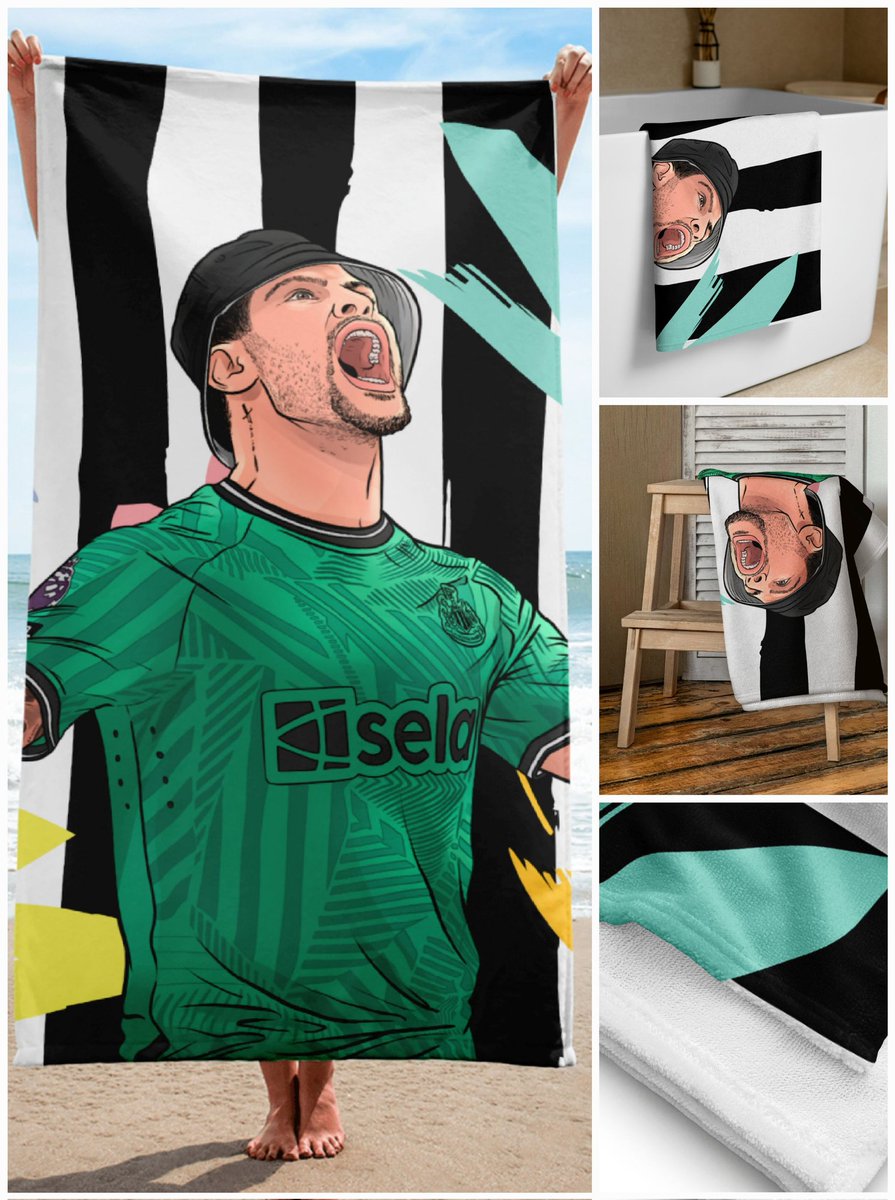 You asked, so once again, I've delivered...

Get ready for the Euros, get ready for the Copa America, get ready for the summer holidays whether you're off to Dubai or Devon

Bruno Guimarães #NUFC Sublimated Beach Towels now available in the shop 

Please hit RT 🙏🏻 ⛱️☀️🍹🇧🇷