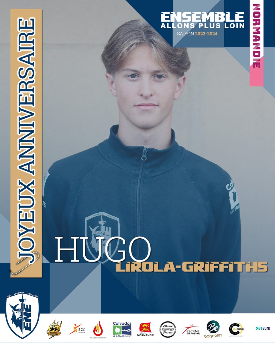 Joyeux anniversaire à toutes les personnes nées un #4juin et en particulier à notre épéiste lexovien Hugo Lirola-Griffiths, tout récent vice-champion de France N2 en U17 ! 🥳🥈

⚪️🔵 #TeamENE
