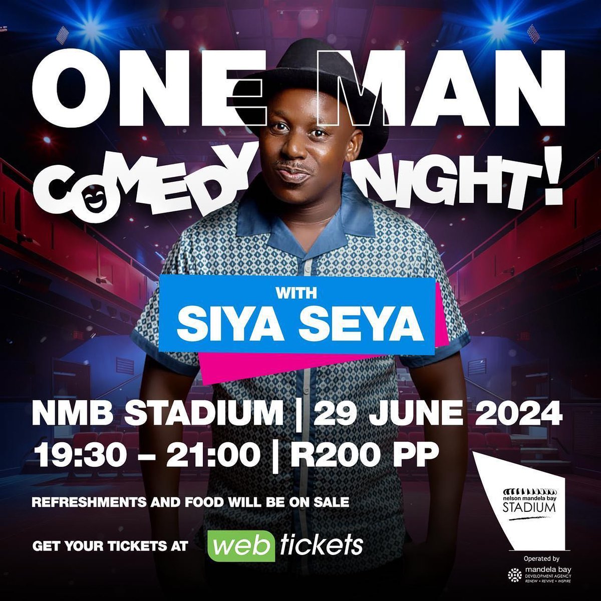📷 by @nmb_stadium: ✨UPCOMING EVENT✨

Do not miss out on Siya Seyas one man Comedy Special that will be taking place on the 29 June 2024 at the Nelson Mandela Bay Stadium. 
#ourstadium #comedynight #Gqeberha 
#sharethebay