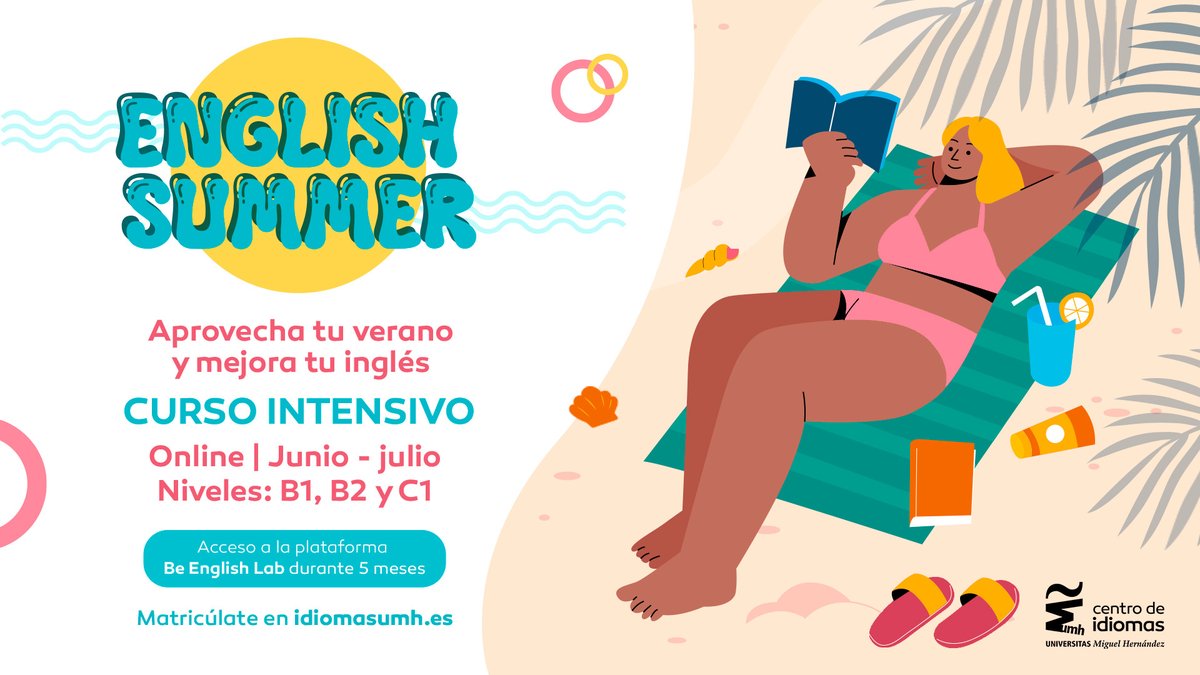 IdiomasUMH's tweet photo. ¡Aprovecha este verano y estudia desde la playa con nuestro cursos online de inglés! 🌞

➡️ Niveles B1, B2 y C1

Inscripciones 📌: 
https://t.co/hfR4teeBWQ

¡Además podrás aprovechar los conocimientos de este curso para ir directo/a al examen oficial de @OxLanguages! 🇬🇧 https://t.co/9KmLGFsLkh