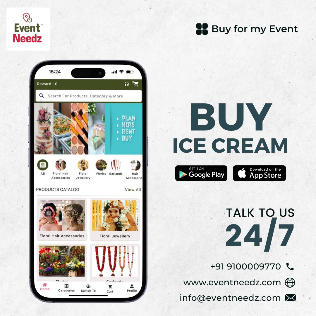 Make every moment sweeter with delicious ice cream at your event!📷📷

📷eventneedz.com
📷+91 9100009770

#EventPlanning #IceCreamDelight #eventplanner #eventdecor #eventneedz #theEZway #icecream