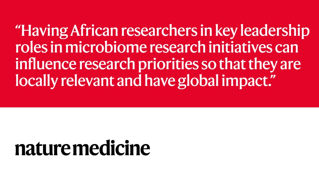 Microbiome research in Africa must be based on equitable partnerships.

Comment from Ovokeraye H. Oduaran @V3ed @WitsUniversity and colleagues.

nature.com/articles/s4159…