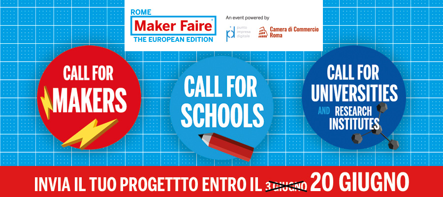 💥💥Ce l'avete chiesto in tanti e vi abbiamo accontentato! La scadenza delle #Call di #MFR2024 è stata prorogata di qualche giorno per dare a tutti la possibilità di finalizzare il proprio progetto.
Candida ora la tua innovazione entro il #20giugno! ⤵️
makerfairerome.eu/it/introduzion…