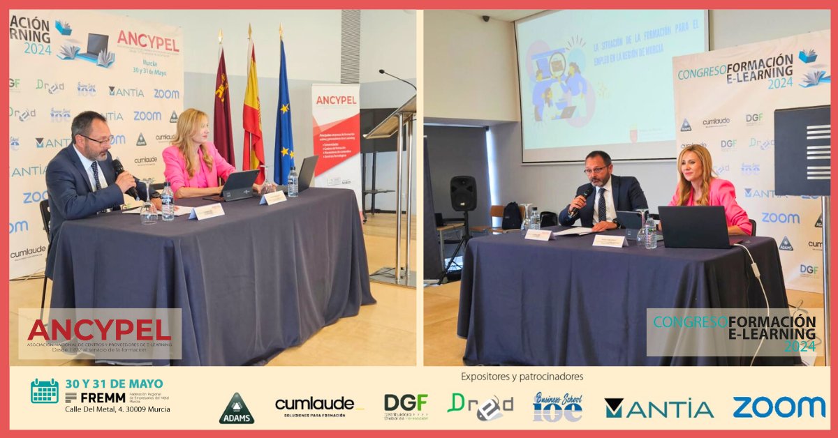 Marisa López Aragón, directora general del Servicio Regional de Empleo y Formación de la @regiondemurcia, ha tomado el testigo en el Congreso Formación ELearning para acompañada por Arsenio Sánchez, director general de IOE Business School.
¡Síguenos para más insights del evento!