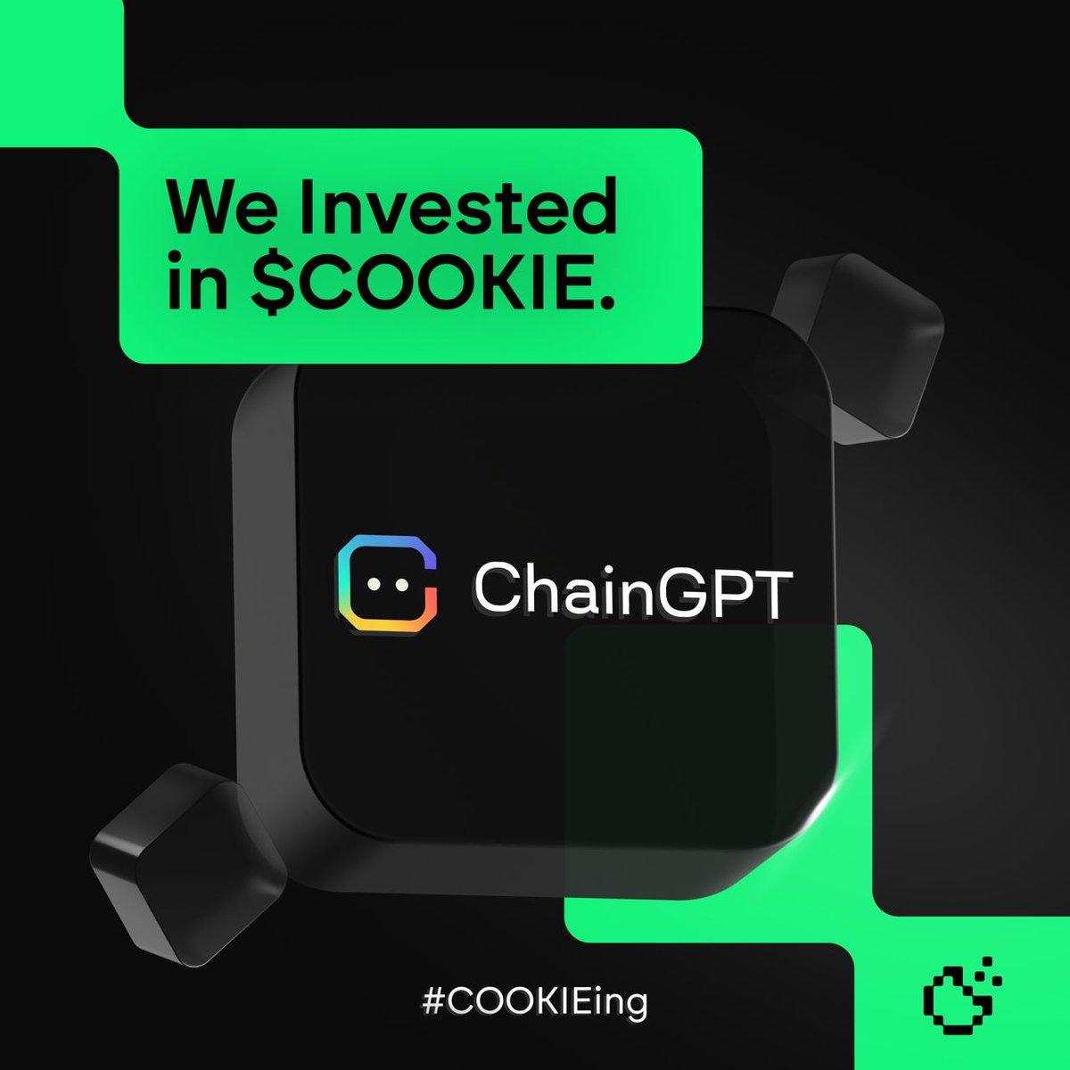 We're excited to announce our investment in $COOKIE 🍪, powered by @Cookie3_com! 🎉

Supporting the largest MarketingFi & AI Data Layer in Web3:
🔹 300+ dApps using Cookie3 Analytics
🔹 18K+ KOLs with 400M+ followers
🔹 20 blockchains supported

Join us in #COOKIEing! 🚀