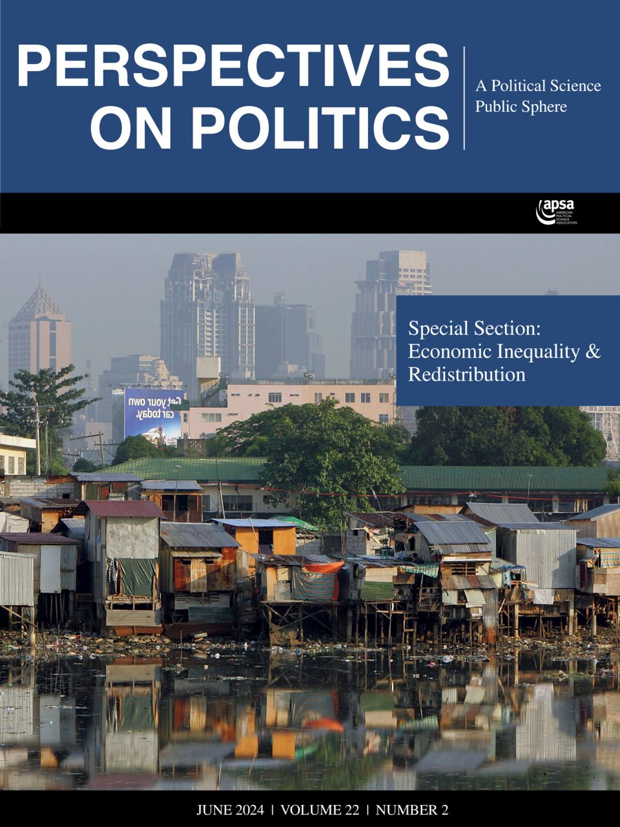 NEW ISSUE from @PoPpublicsphere - Perspectives on Politics - Special Section: Economic Inequality & Redistribution - Volume 22 - Issue 2 - June 2024 - cup.org/4bVKJsm