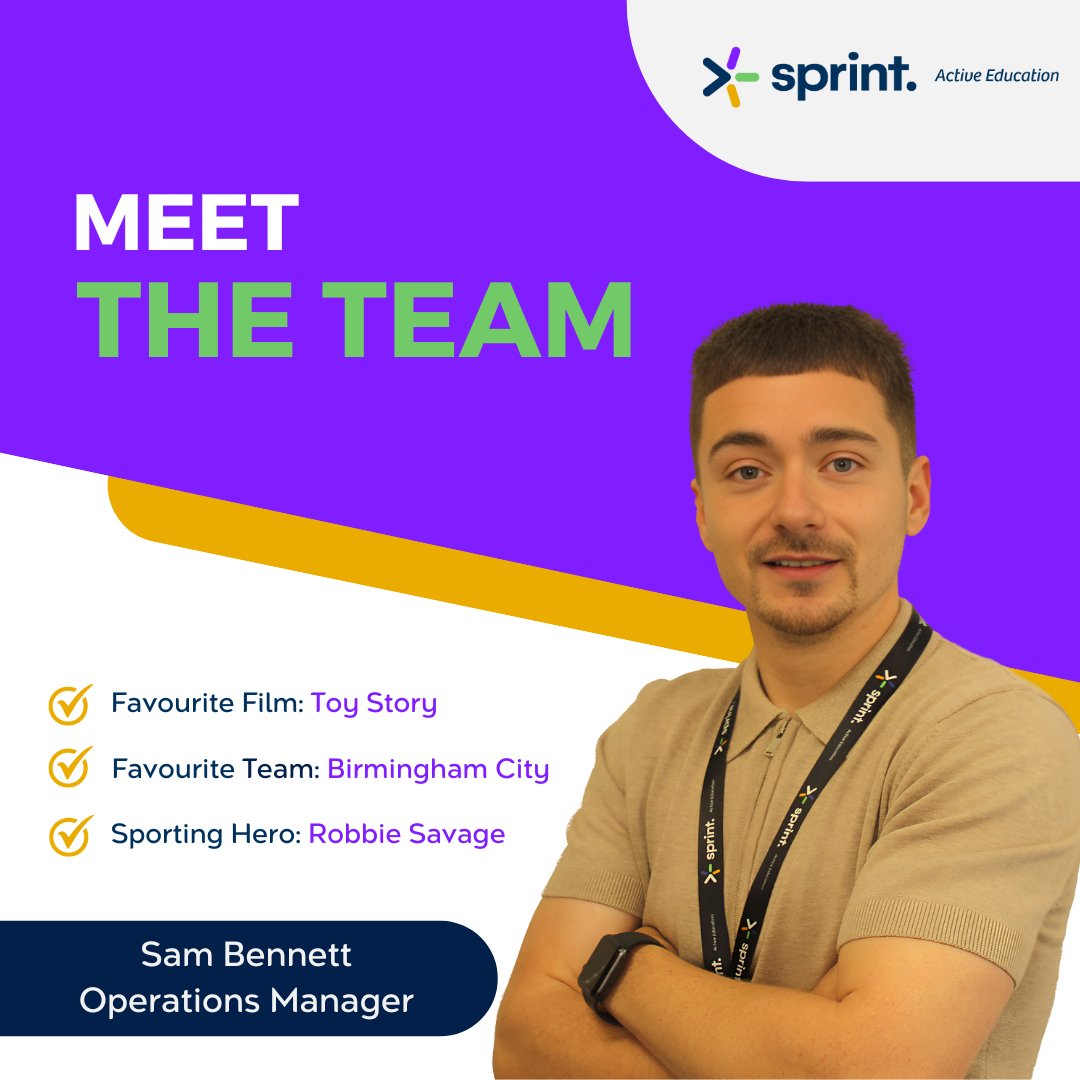 Sprintactive's tweet photo. ⭐ Friday Spotlight: Meet Our Team 🏆 

Meet Sam Bennett, our Operations Manager

🛠️ Role: Oversees daily operations, ensuring smooth and efficient workflows

⭐ Fun Fact: Sam is an avid runner and Birmingham City supporter

🎶 Favorite Song: "Keep Right On"

Stay tuned for more! https://t.co/q5KxHA3yhc