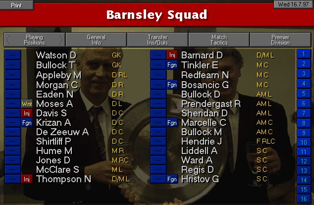 You’ve just fired up Championship Manager 97/98 and slipped into The Reds’ hotseat. Who’s on the transfer list? Who are you looking to bring in?