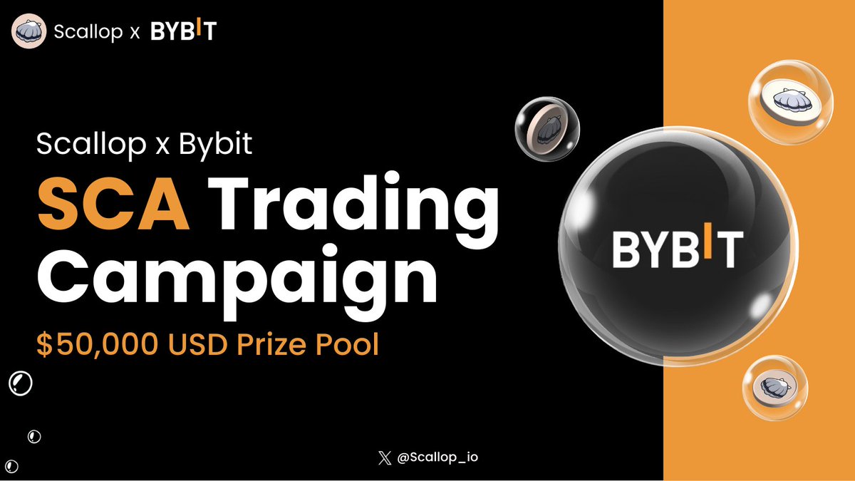 🔥Scallop x Bybit $SCA Trading Campaign

Participate in Scallop's latest SCA-USDT trading campaign with <a href="/Bybit_Official/">Bybit</a>!

🎁Total Prize Pool: $50,000
🗓Campaign Period: 31 May, 7 AM UTC - 7 June 10 PM UTC

Full Event Details: i.bybit.com/2ARUIabq
