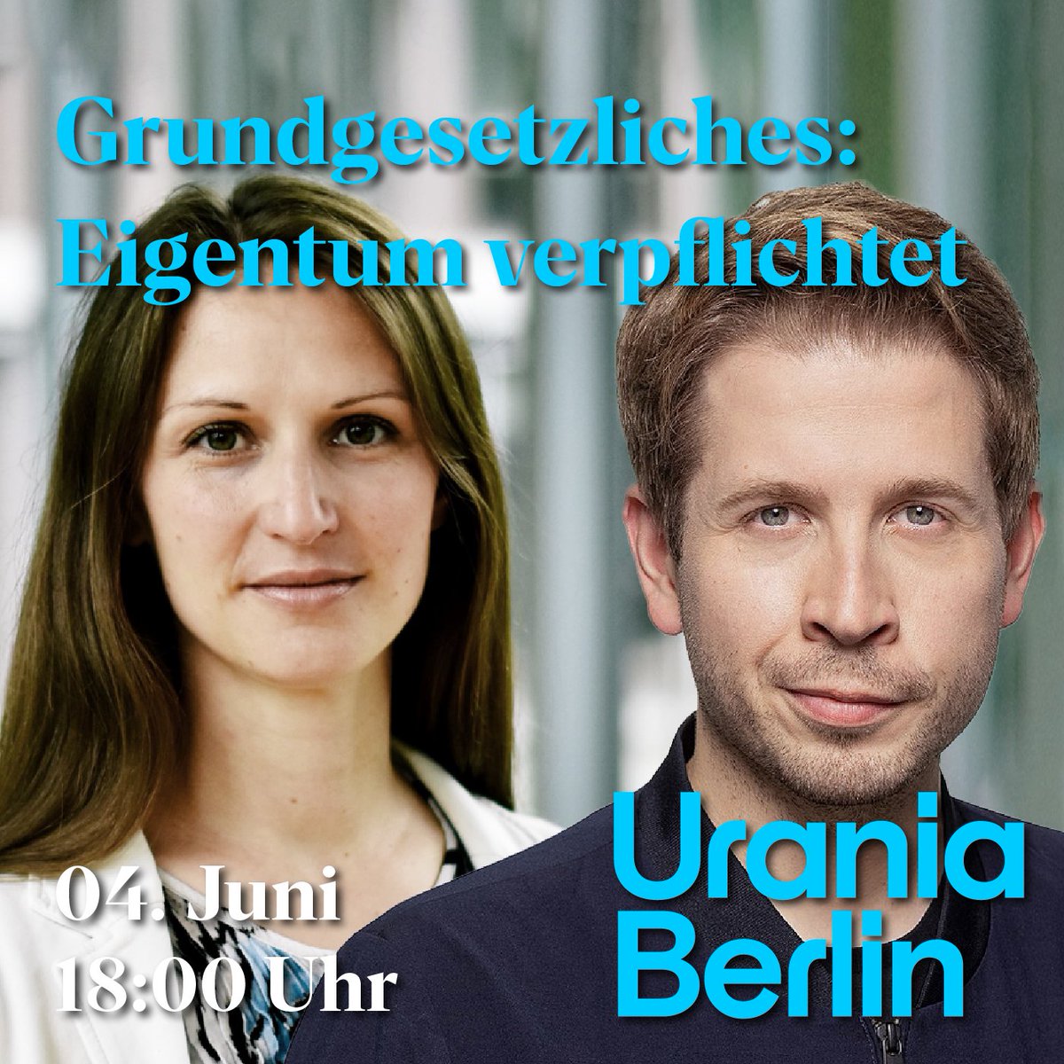 75 Jahre Grundgesetz - Deshalb diskutiert Pia Annika Lange, Professorin für Öffentliches Recht und Sozialrecht, am Dienstag mit Kevin Kühnert, Generalsekretär der @spdde, unter anderem über Eigentumsfreiheit und das Grundrecht auf Wohnen. Tickets uraniaberlin.reservix.de/p/reservix/eve…