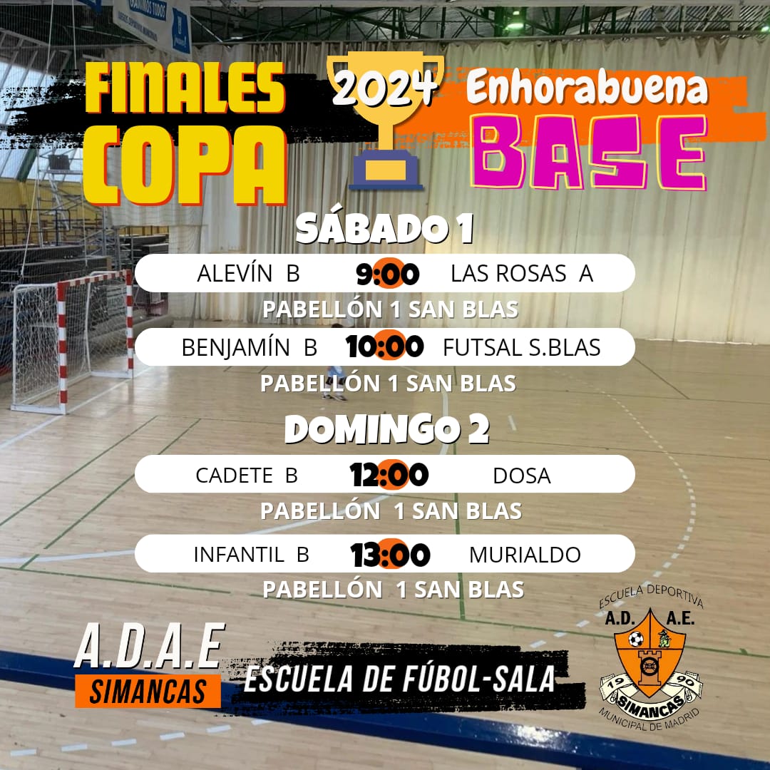 A.D.A.E.SIMANCAS (@adaesimancas) on Twitter photo ¡Con la mente puesta en las finales de este fin de semana!
🧡⚽ ¡Con la mente puesta en las finales de este fin de semana!
🧡⚽