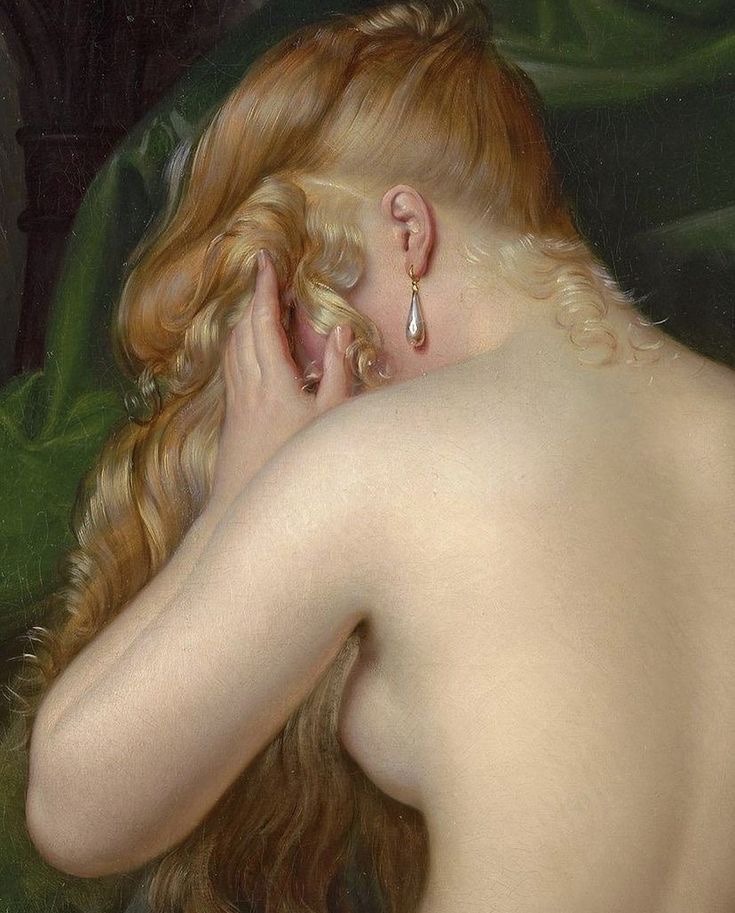 Alexandre Dubois-Drahonet: detail of Female nude, back view (1831)