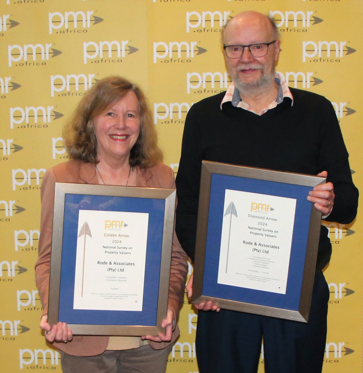 RodeAssociates's tweet photo. Here we are after receiving the @pmrafrica awards for excellence in property valuations. Rode's chief valuer, Marlene Tighy, and Erwin Rode himself. The ceremony was held at the D'Aria conference centre in Cape Town.
#PropertyValuation #RealEstateValuation #CapeTown #SouthAfrica https://t.co/mZoIyoc4NO