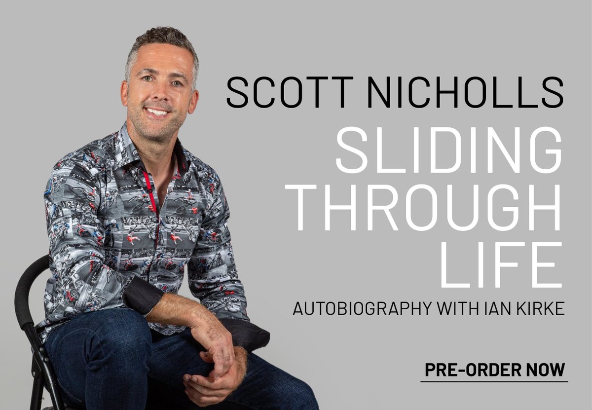 𝗪𝗜𝗡! 🚨

#BritishSpeedway legend Scott Nicholls' autobiography 'Sliding Through Life' launches at the British GP in August.

For a chance to win a signed copy...
🔄 RT this post.
📲 Follow us on TikTok 👉 bit.ly/TikTok_BSP

All book pre-orders 👉 bit.ly/NichollsBook