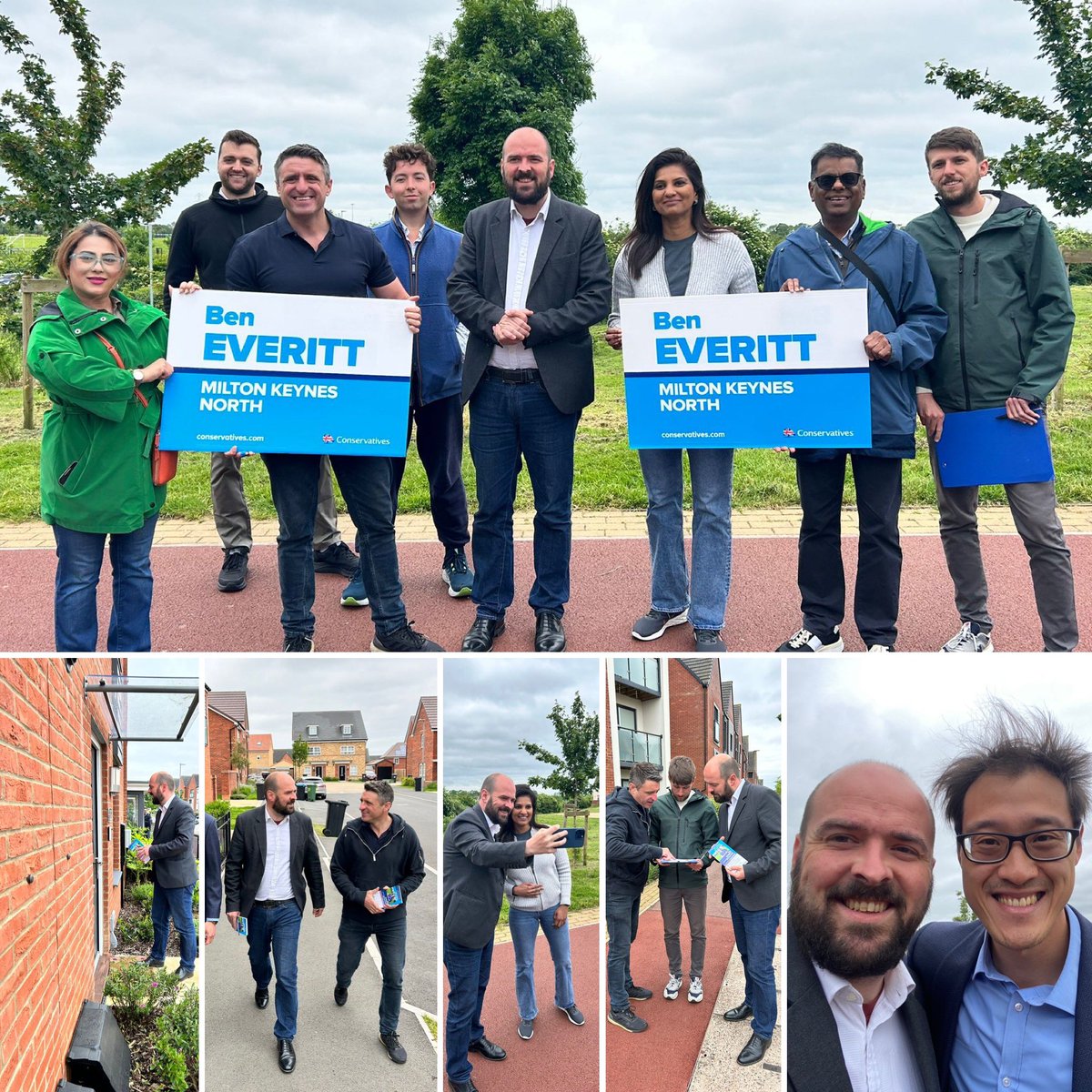 Brilliant to be back with @Ben_Everitt and his hard working local team in #MiltonKeynesNorth Yesterday, the MK team found a new activist on the doorstep and today she did her first ever canvassing session! Shout out to our #MiltonKeynesCentral candidate @Johnny_Luk too for