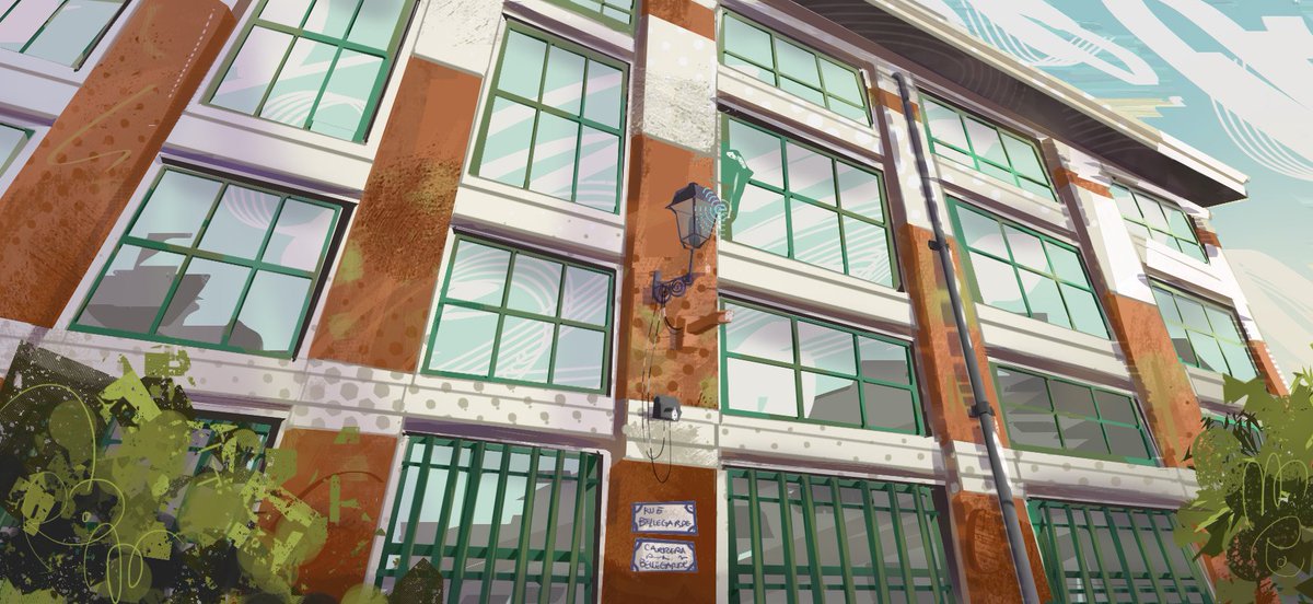 renduzarts's tweet photo. STYLIZED BUILDING
Inspired from a building I saw recently, wanted to practice 3 point perspective.
‼️ original art, DO NOT USE. Please credit me if you share it. ‼️
#streetstudy #digitalart #process #environmentconcept #environmentstudies #photoshop #visualdevelopment https://t.co/NPfs8Bcswj