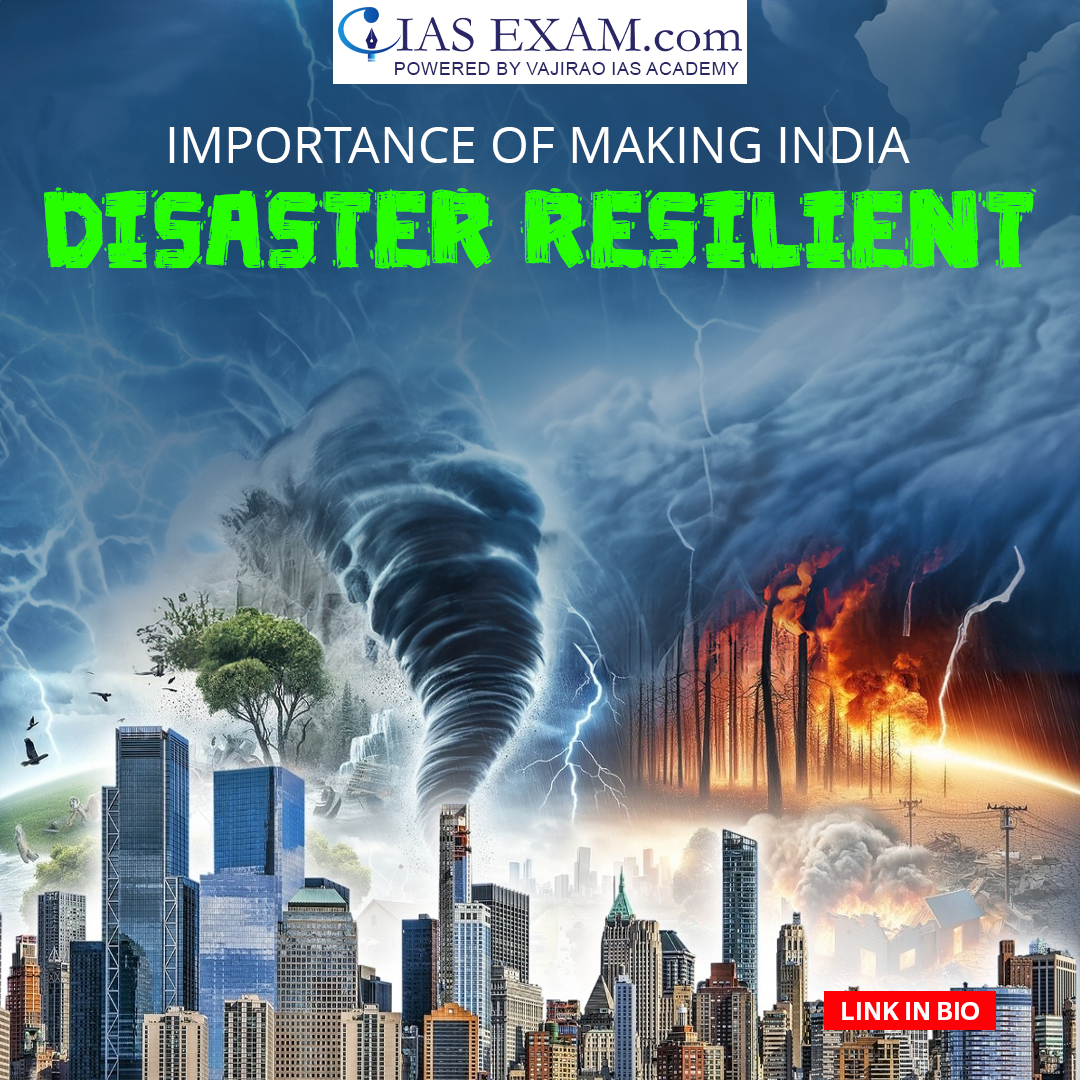 𝗜𝗺𝗽𝗼𝗿𝘁𝗮𝗻𝗰𝗲 𝗼𝗳 𝗺𝗮𝗸𝗶𝗻𝗴 𝗜𝗻𝗱𝗶𝗮 𝗗𝗶𝘀𝗮𝘀𝘁𝗲𝗿 𝗥𝗲𝘀𝗶𝗹𝗶𝗲𝗻𝘁:

𝗥𝗲𝗮𝗱 𝗺𝗼𝗿𝗲: iasexam.com/importance-of-…
#NewsAnalysis #IASExam #upscexam #upscaspirants #civilservices #upsc2024 #lbsnaa #DailyCurrentAffairs #upsccurrentaffairs