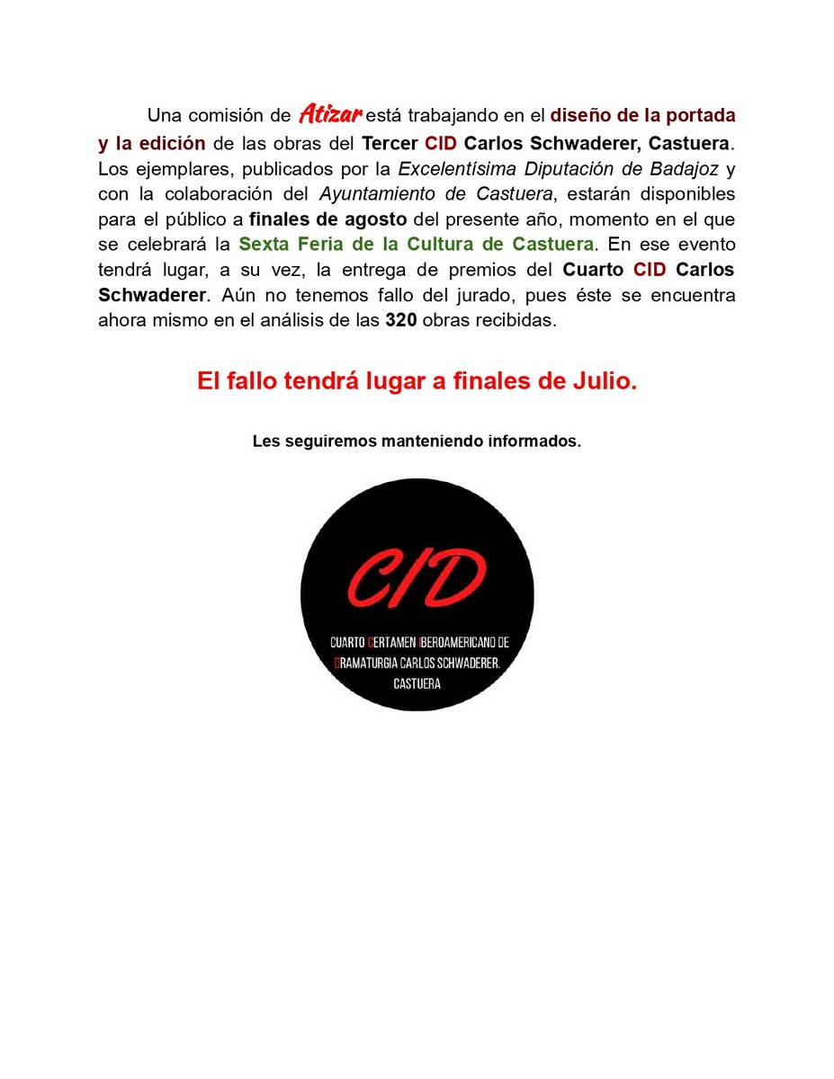 ¡TENEMOS NOTICIAS! <a href="/DipdeBadajoz/">Diputación de Badajoz</a>