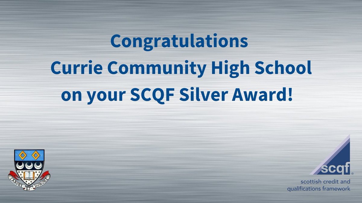🥳A huge congratulations to @curriechs for achieving silver in the #SCQF School Ambassador Recognition Programme! 👩‍🏫Staff and pupils have been working hard to expand the range of #learningpathways at the @Edinburgh_CC school 👀Check them out on our wall at scqf.org.uk/support/suppor…