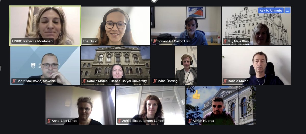 GeorgiaCurea's tweet photo. Just wrapped up an excellent @guildeu Brown Bag Lunch discussion, where @Unibo Prof. Rebecca Montanari presented ways to explore blockchain in Higher Education that would lead to enhancing student &amp; staff mobility across universities 🌐 https://t.co/lh3ISSQNgf