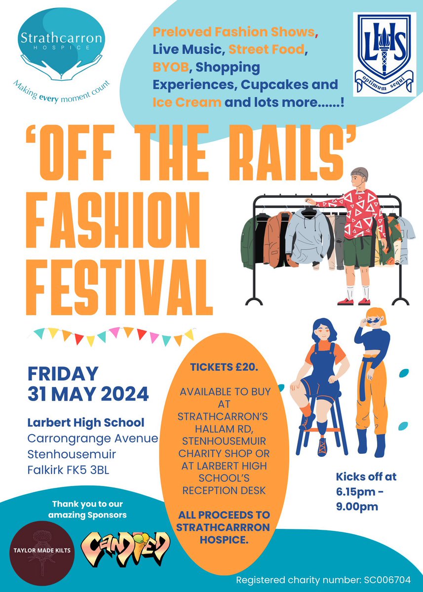 Just over 6 hours to kick off and first sale of the day . Thanks very much to Mrs McGowan for your support#Offtherails <a href="/strathcarron1/">Strathcarron Hospice</a> <a href="/LHSArtandDesign/">McAinshArt&Design</a>