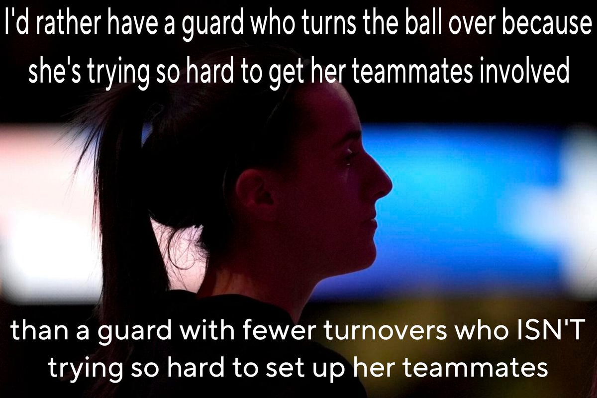 Her own teammate is a great example. Kelsey Mitchell doesn't have nearly as many turnovers as CC...because she doesn't pass the ball.