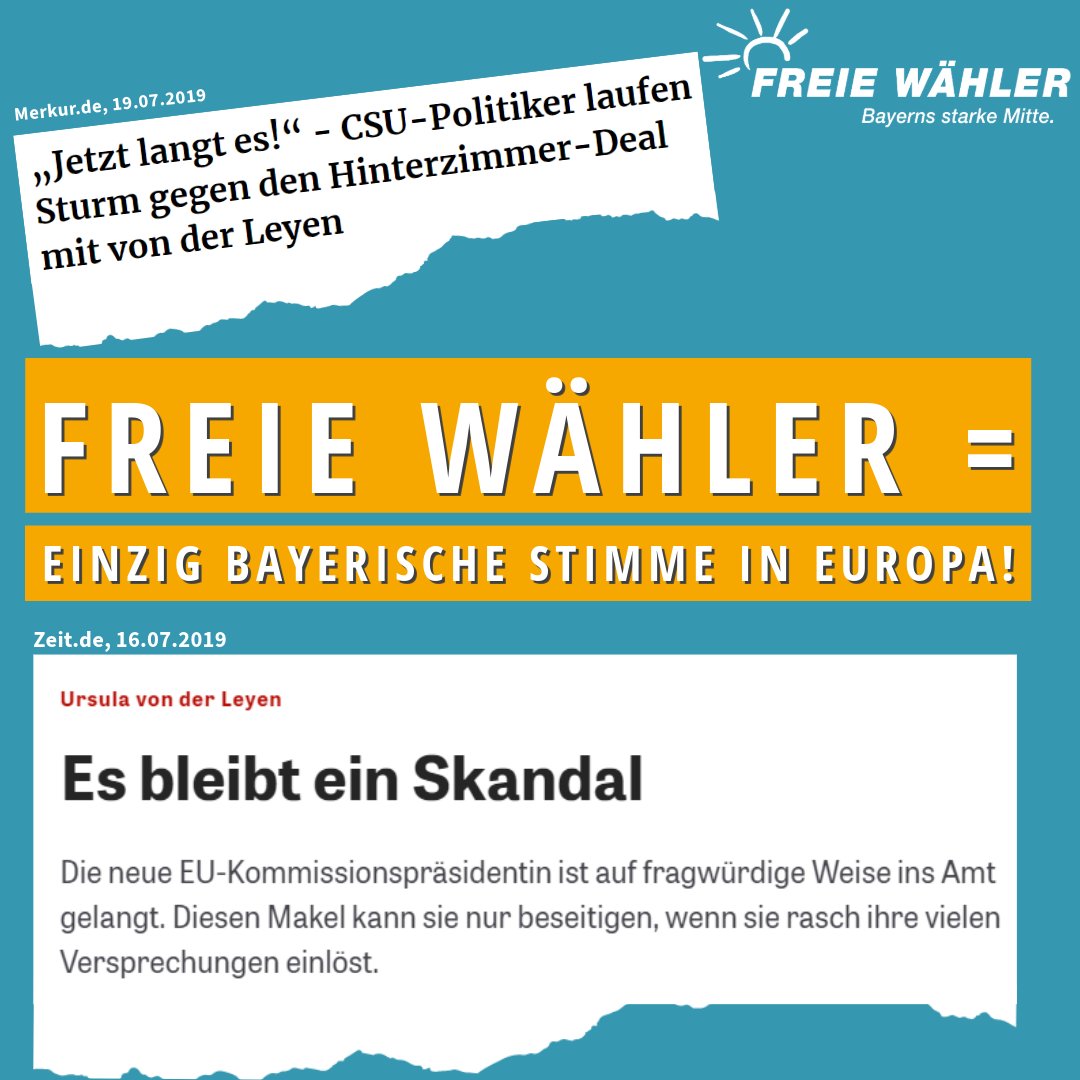 #FREIEWÄHLER = Bayern|s Stimme in #Europa! #Europawahl2024 ✅🤝🧡