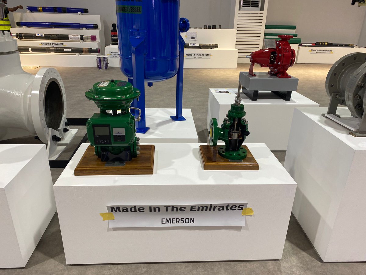 In line with our commitment to localization and sustainability in the UAE, our locally manufactured solutions were spotlighted at the Make It in the Emirates Forum, showcasing Emerson's Fisher Control Valves and Rosemount Transmitters. emr.as/4UZ750S3NNu