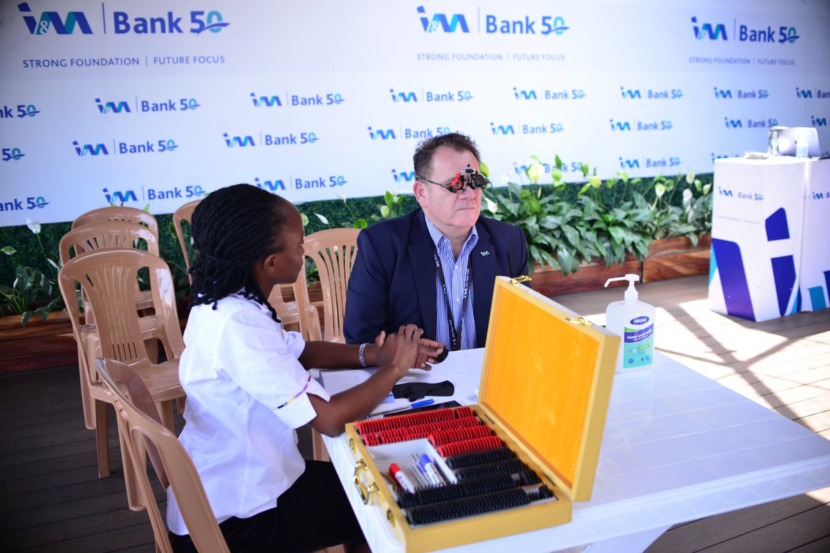 Our CEO @robinonsafari, stopped by Kingdom Kampala Atrium to get his eyes checked by @waziglasses. You can also swing by and get your eyes checked. 

We are here till 4pm. Don’t miss out! 

#OnYourSide #IMBankAt50