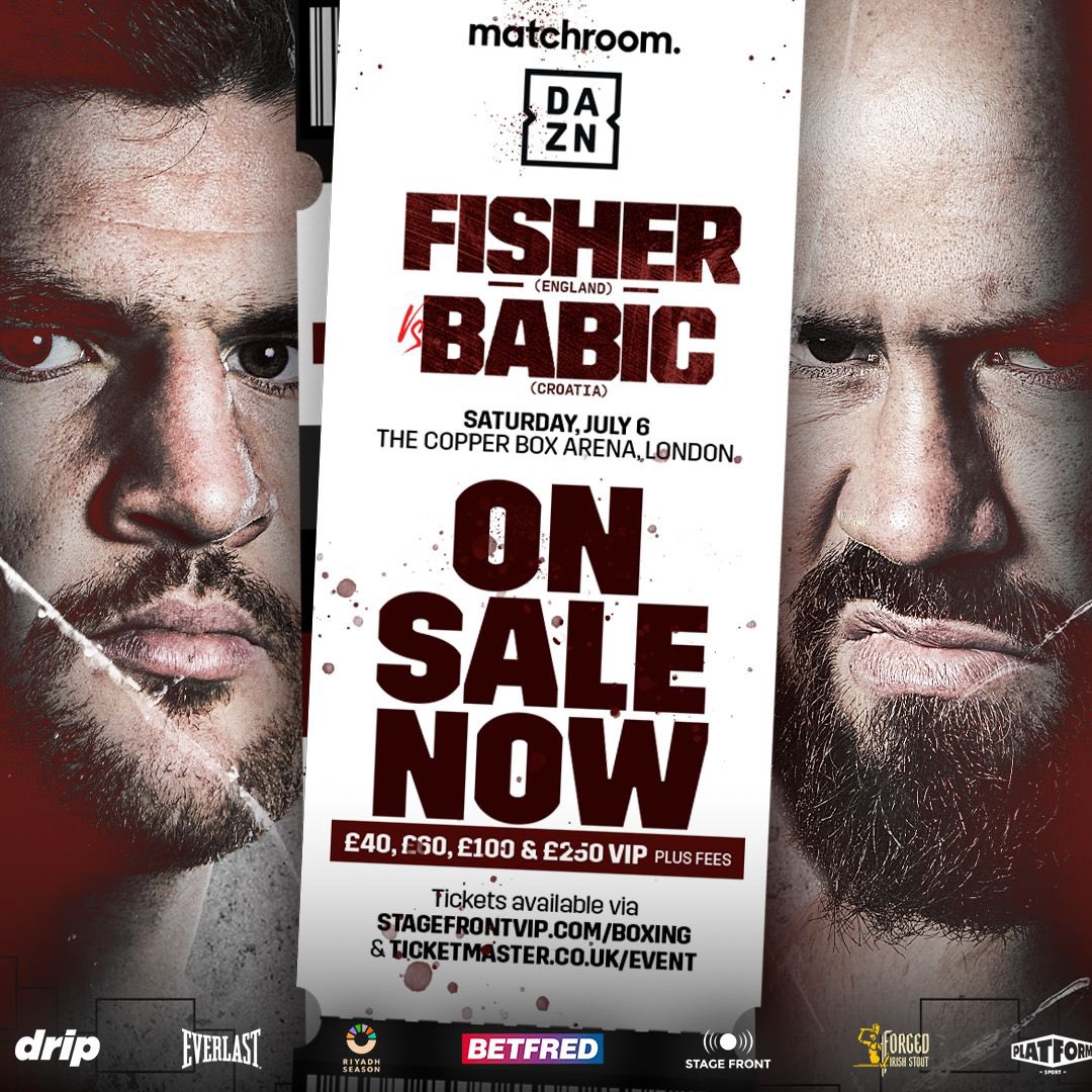 🎟️ #FisherBabic tickets are on sale now via @StageFrontVIP & @CopperBoxArena 🔥