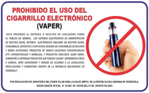 También hemos sido de los primeros países en prohibir totalmente el uso del cigarrillo electrónico, a partir del año pasado. Mucha gente se puso furiosa, PERO está ya demostrado todos los efectos dañinos al organismo que produce el VAPEO.