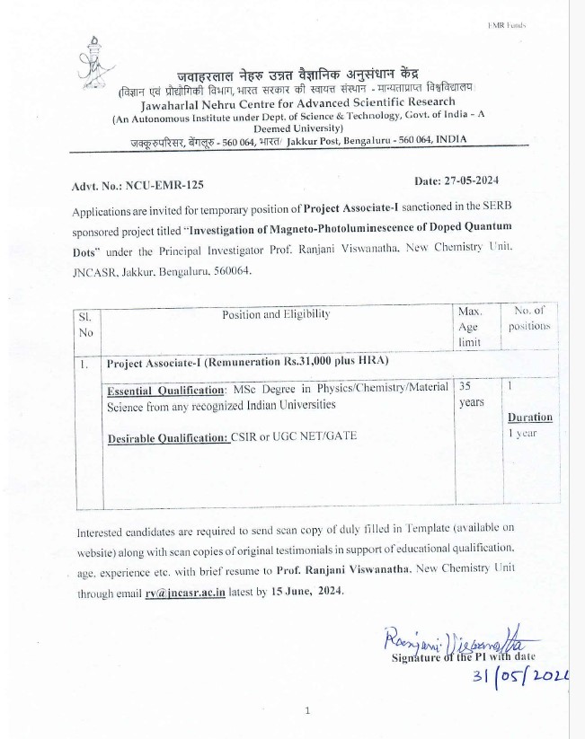 Quantum Dot Lab @JNCASR (@quantumdotlab1) on Twitter photo 🔬 Exciting Opportunity Alert! 🔬
Join our research team <a href="/jncasr/">JNCASR Bangalore</a> <a href="/NCU_JNCASR/">New Chemistry Unit</a> as a Project Associate! 🤝
Apply by 15 June 2024
Link👇
jncasr.ac.in/announcements/…
#Quantumdo #JobOpening 🔬 Exciting Opportunity Alert! 🔬
Join our research team <a href="/jncasr/">JNCASR Bangalore</a> <a href="/NCU_JNCASR/">New Chemistry Unit</a> as a Project Associate! 🤝
Apply by 15 June 2024
Link👇
jncasr.ac.in/announcements/…
#Quantumdo #JobOpening