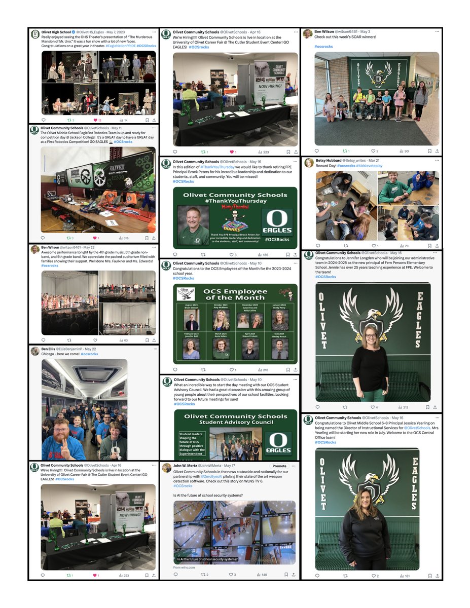 JohnWMertz's tweet image. It is great to see our #OCSRocks initiative in action. So many great posts about all of the positives happening @OlivetSchools!