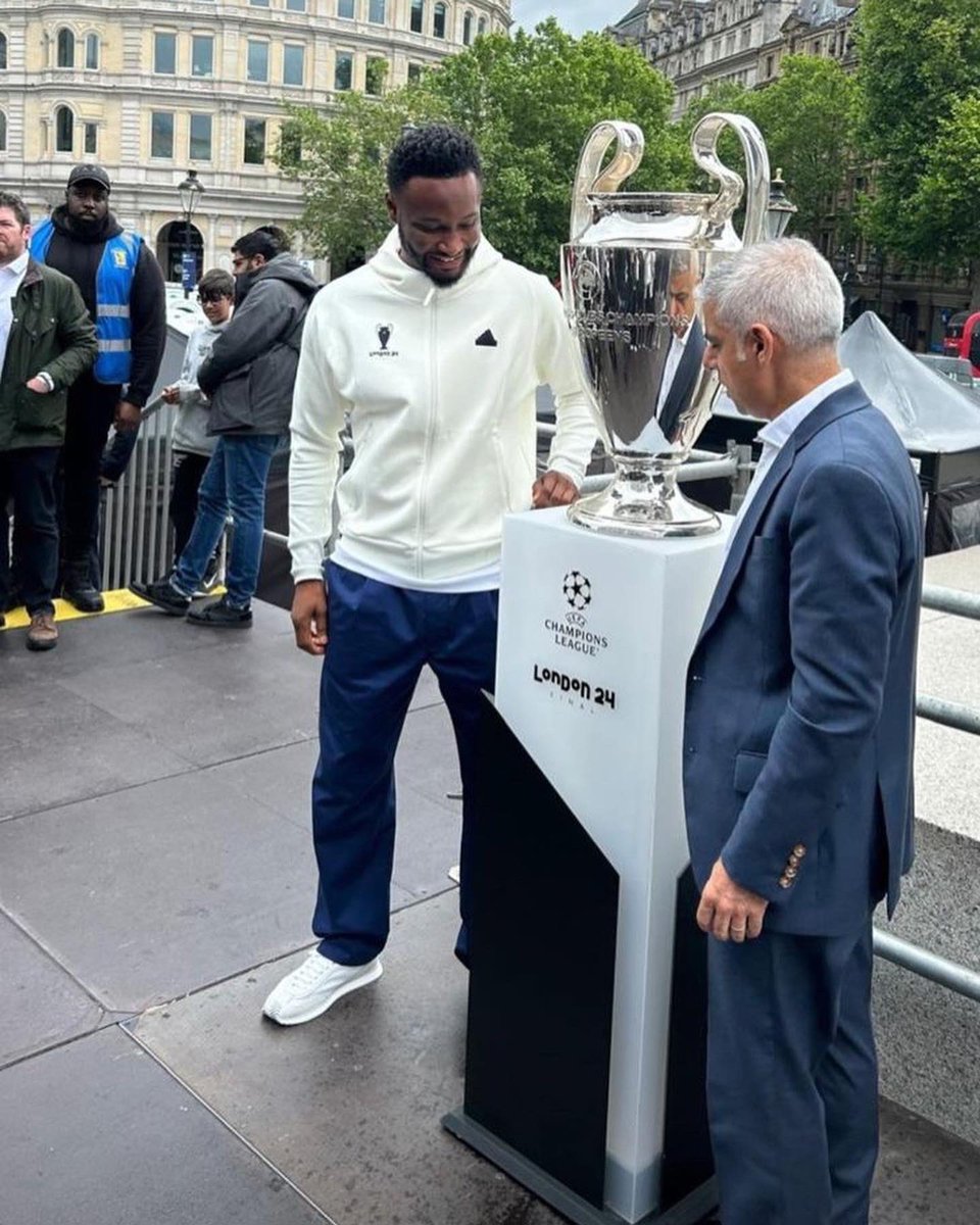 Mikel Obi at the Champions League Festival yesterday in London.