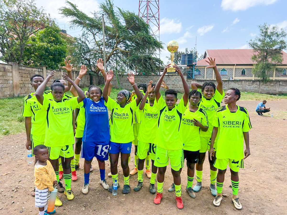 Congratulations to Kibera Queens for emerging victorious today after an impressive display in their final tournament match against Green Giants Football Club, winning 3-1.