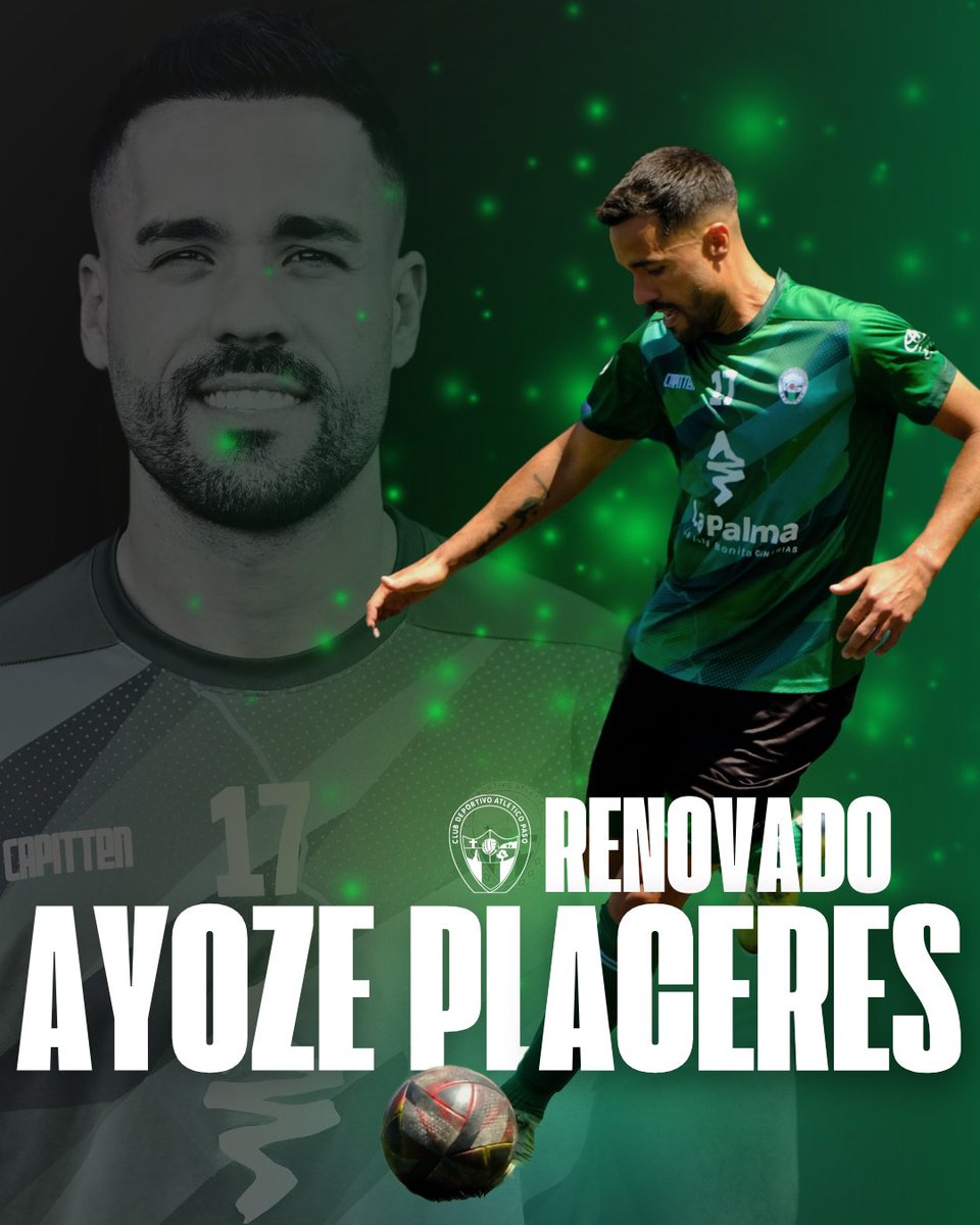 Uno de nuestros jefes 🫡. Un seguro frente a  rivales 🔑 Y  un referente para nuestra plantilla y para la categoría.

<a href="/Ayozeplaceres/">AyozePlaceres</a> seguirá al servicio de la defensa verdinegra la temporada 24-25 y en el corazón de la familia verdita.💚

#unpasodegigante #atleticopaso