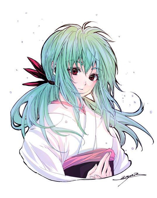 「green hair ribbon」 illustration images(Latest)