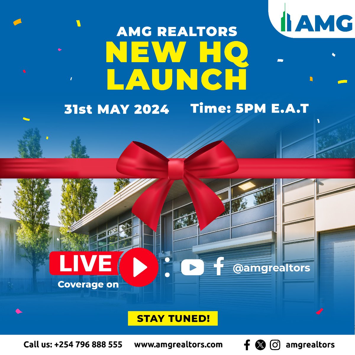 Big day for AMG Realtors! Their state-of-the-art international headquarters is set to launch, marking a new chapter in client accessibility and support.
#AccessGuaranteed