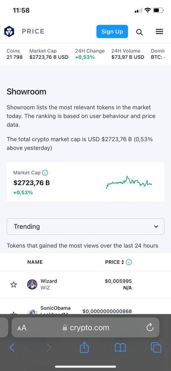 CryptoWizard_42's tweet image. @wizardtoken_ 

Wizard featuring on the TOP trending on crypto.com

$WIZ is the key!

LFGG Wizards🪄🧙‍♂️