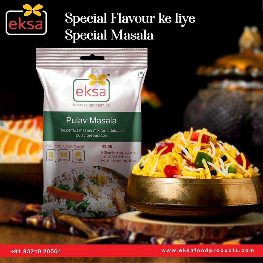 Indulge in the exquisite flavors of EKSA Pulav Masala, a culinary delight that will tantalize your taste buds.

#eksa #eksafoodproducts #eksamasala #bharosaapnepanka #spices #masala #spice #food #foodie #foodlover #deliciousfood #deliciouseats #delicioustreats #deliciousdishes