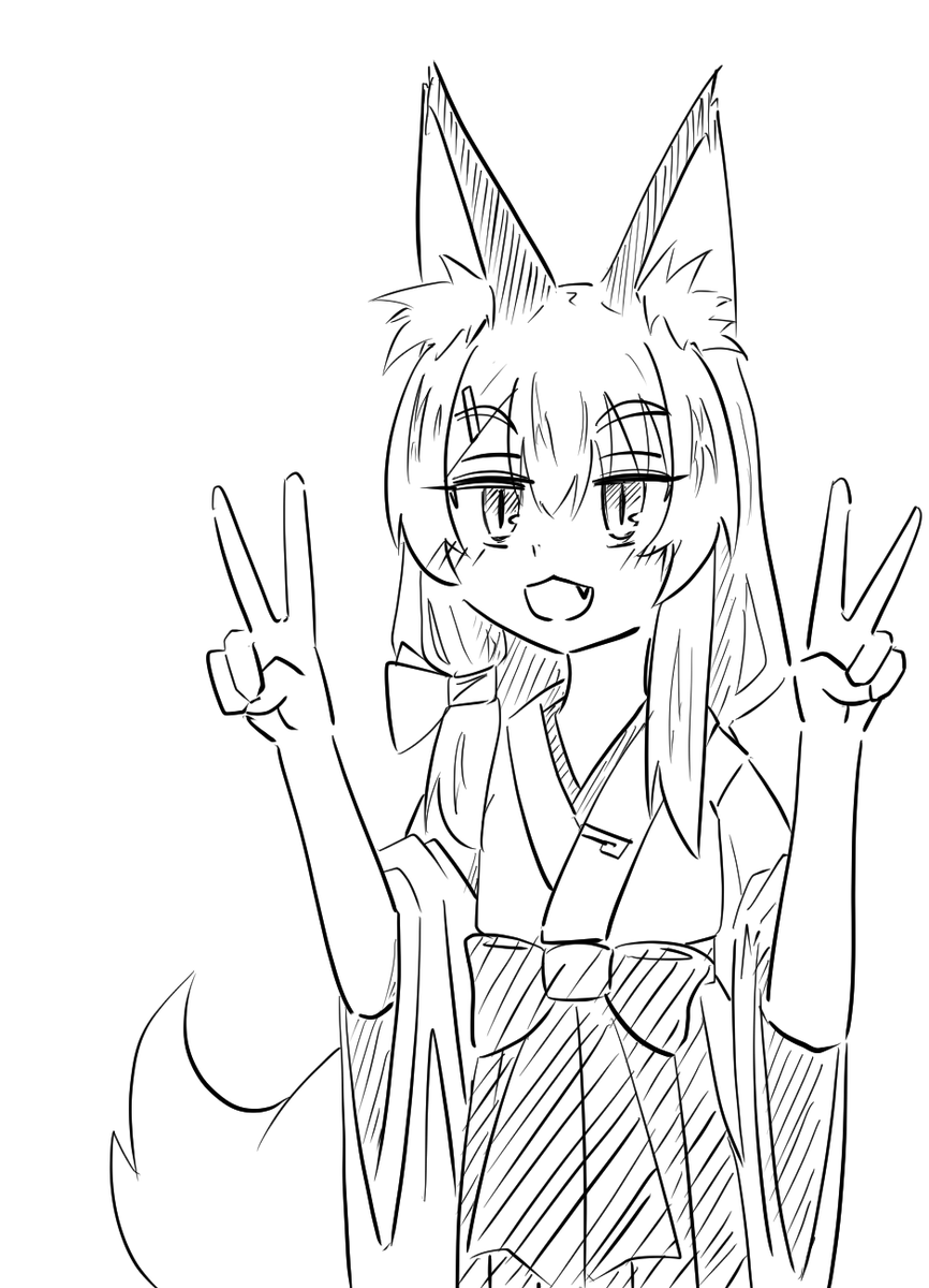 #今月描いた絵を晒そう
告知フォックスしかねえ 