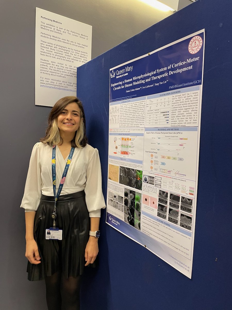 yungyaolin's tweet image. Very proud of my PhD student Fatma Coban Adanur presenting her work #MicroPhysiologicalSystems of #CorticoMotorCircuits and winning the Best Poster Award at the @blizard_inst Graduate Studies Day!
👏🎉🎊Well done!!
@QMULBartsTheLon
@QMUL