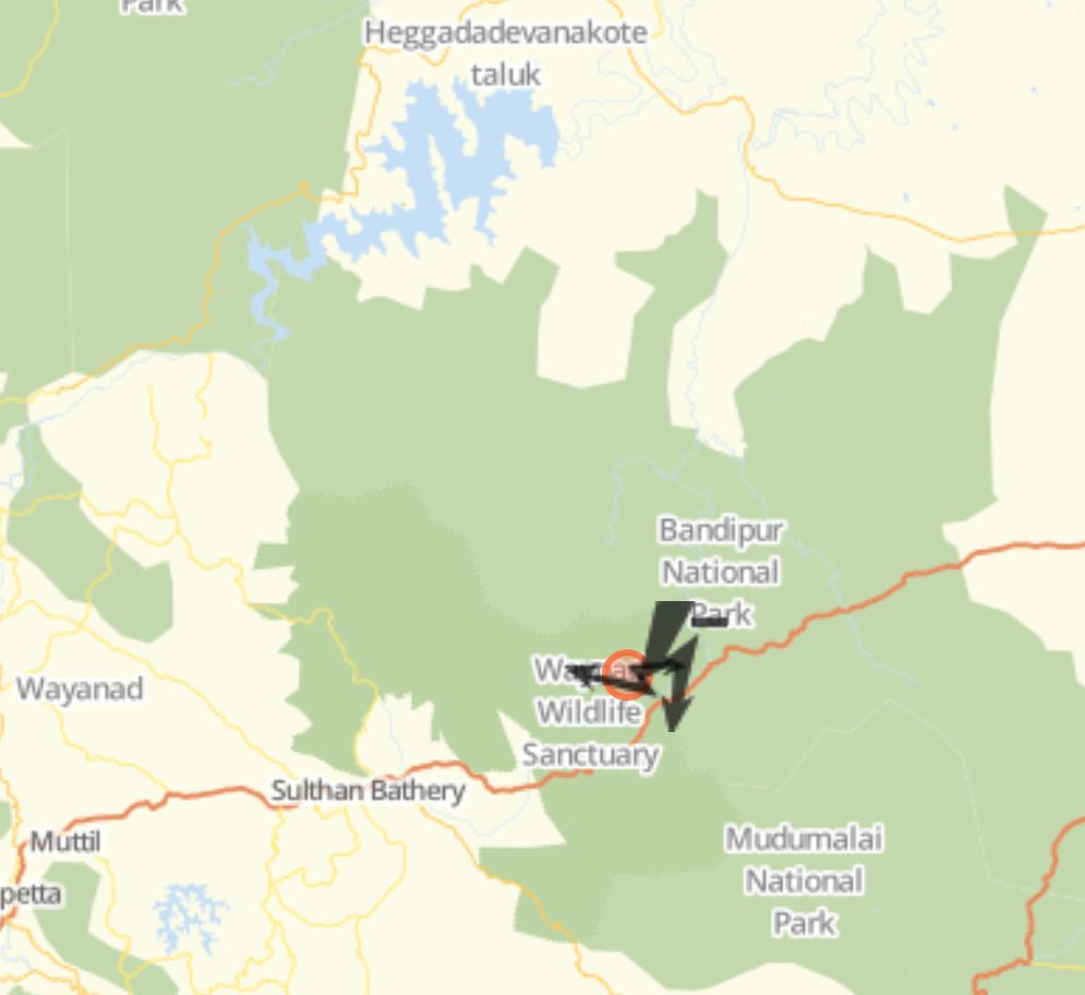 As of 4:45 PM

Thunderstorm activity seen in Bandipura / Mudumalai stretch ⛈️⛈️🌧️

#KarnatakaRains